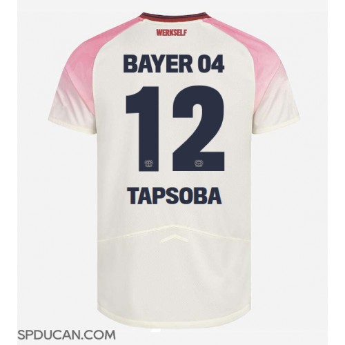 Muški Nogometni Dres Bayer Leverkusen Edmond Tapsoba #12 Gostujuci 2025-26 Kratak Rukav